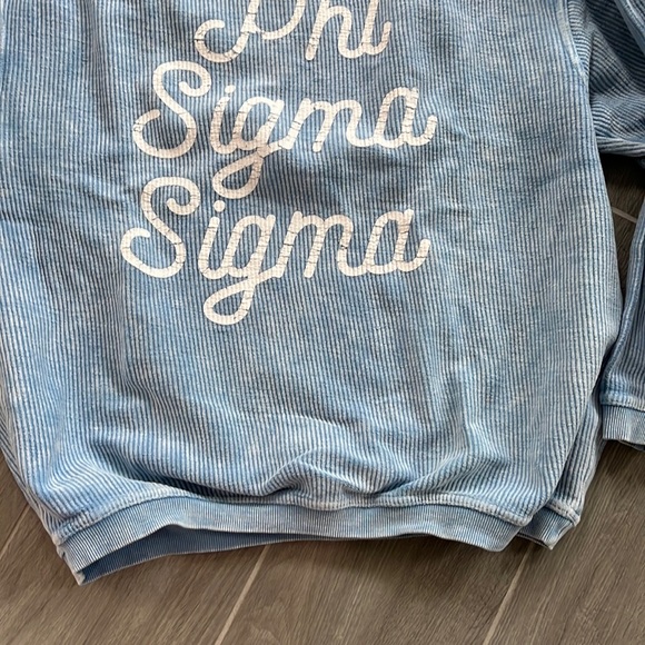 Phi sigma sigma phi sig sweatshirt sorority Greek life Sz Med Corded Crew - Picture 3 of 6